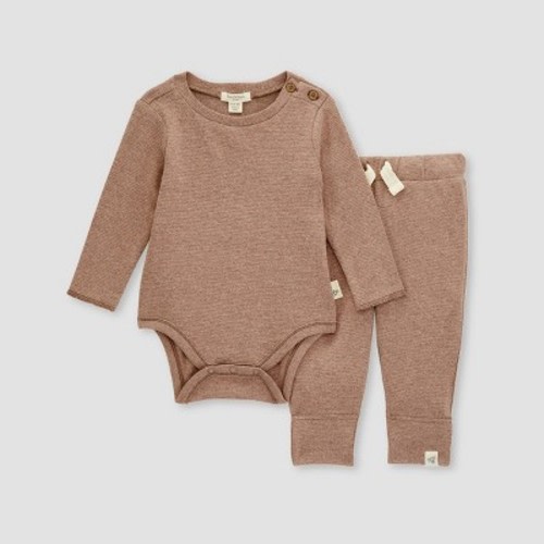 Burt's Bees Baby® Boys' Thermal Bodysuit & Pant Set, Size: Newborn