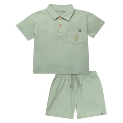 Cactus Polo Shirt and Shorts 2-Piece Set (12 Months)
