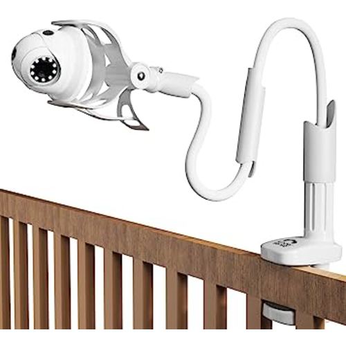 Universal Baby Monitor Mount, Extra Long (35") Flexible and Adjustable Crib Mount for Baby Camera, No Drilling No Adhesive 360 Degree Ability