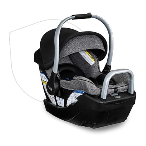 Britax Willow S Infant Car Seat with Alpine Base, ClickTight Technology, Rear Facing Car Seat with RightSize System, Graphite Onyx