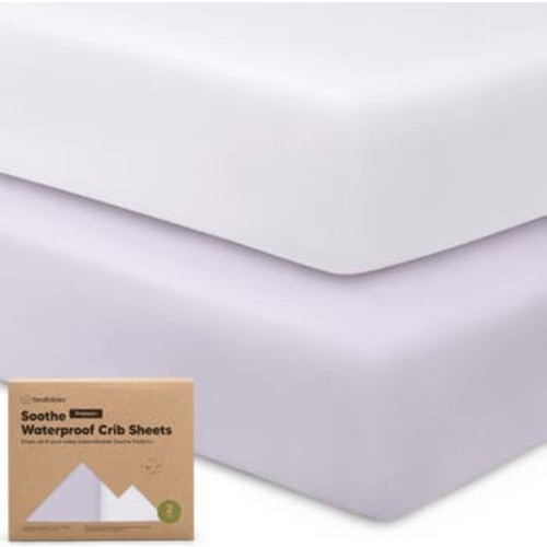 2-Pack Soothe [Protect+] Waterproof Crib Sheets