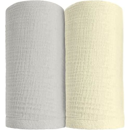 Ultra Soft 100% Cotton Swaddles for Newborns, 2-Pack - Muslin Swaddle Blankets - 47x47 Baby Receiving Blanket - Perfect for Boys & Girls
