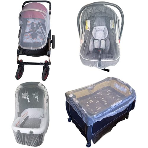 Enovoe Mosquito Net for Stroller - Durable Baby Stroller Mosquito Net - Perfect Bug Net for Strollers, Bassinets, Cradles, Playards, Pack N Plays and Portable Mini Crib(White)