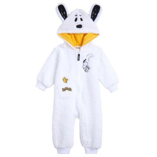 PEANUTS Baby Cozy Faux Sherling Zip Up Cosplay Coverall Newborn to Infant