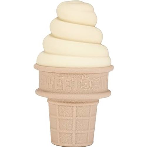 SweeTooth Ice Cream Cone Shaped Baby Teether - Yummy Yellow