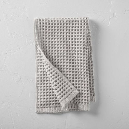 Waffle Hand Towel White - Casaluna™: Lightweight Cotton, Pre Washed, Oeko-tex Certified, 18x30"