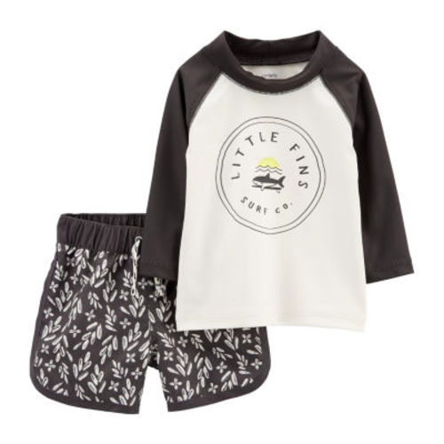 Carter's Baby Boys Leaf Rash Guard Set