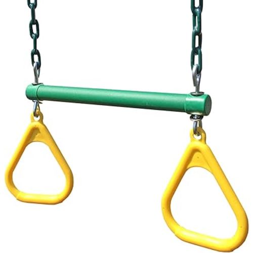 Creative Playthings Ring Trapeze with chain, Green, Yellow,