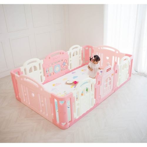 DWINGULER Castle Playpen ( white & Grey)