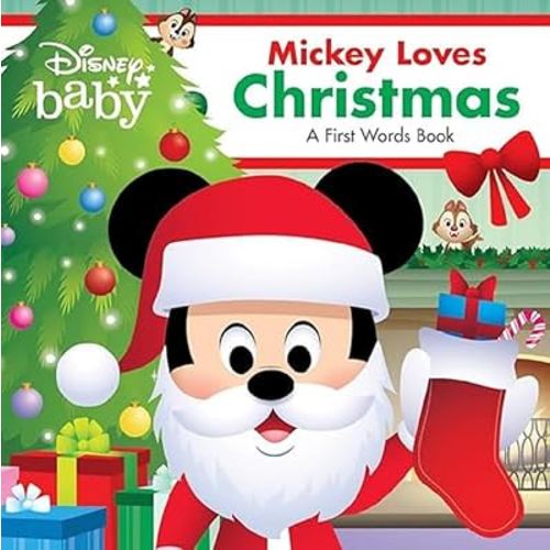 Disney Baby: Mickey Loves Christmas: A First Words Book