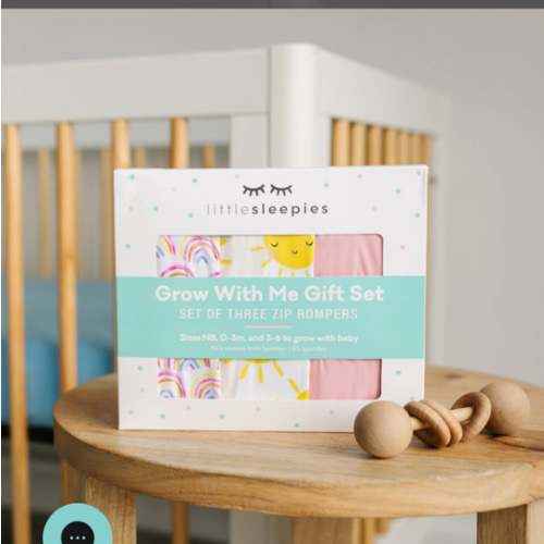 Pastel Rainbows, Bubblegum & Sunshine Zippy Grow With Me Gift Box - Little Sleepies