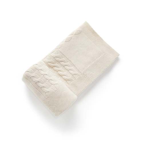 Textured Patchwork Blanket - Wheat melange - Purebaby