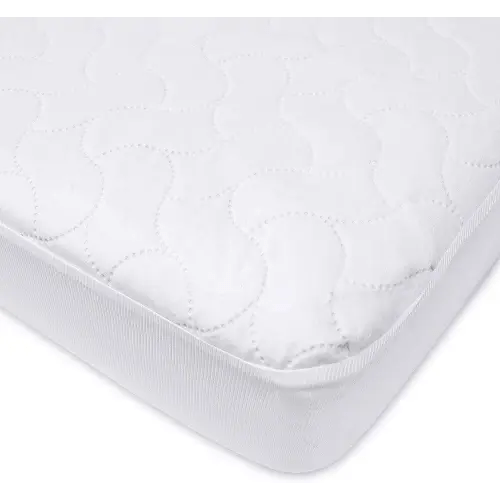 American Baby Company Waterproof Fitted Crib and Toddler Mattress Protector, Quilted and Noiseless Crib & Toddler Mattress Pad Cover, White, 52"x28"x9"