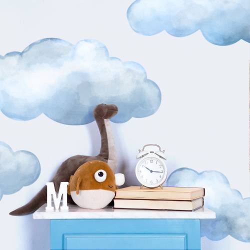 Watercolor Cloud Wall Decals, Watercolor Sky Wall Decals, Nursery Daydreams Clouds, Kids Playroom Big Fluffy Cloud Stickers