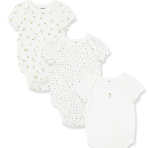 Rosebud 3-Pack Bodysuits
