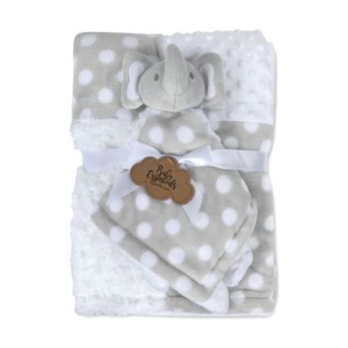 Baby Polka Dot Blanket with Elephant