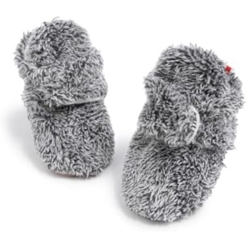Babelvit Newborn Baby Boy Girl Soft Fleece Booties Stay On Infant Slippers Socks Shoe Non Skid Gripper Toddler First Walkers Winter Ankle Crib Shoes