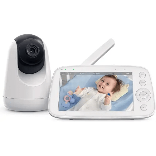 HiPP Baby Monitor, 5" 720P Video Baby Monitor with Pan-Tilt-Zoom Camera, Audio and Visual Monitoring, Infrared Night Vision and Thermal Monitor,2-Way Talk, 900ft Range, 4500mAh Rechargeable Battery