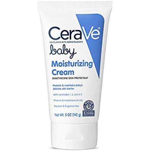 CeraVe Baby Cream | 5 Ounce | Gentle Moisturizing Cream with Hyaluronic Acid | Paraben, Sulfate, & Fragrance Free