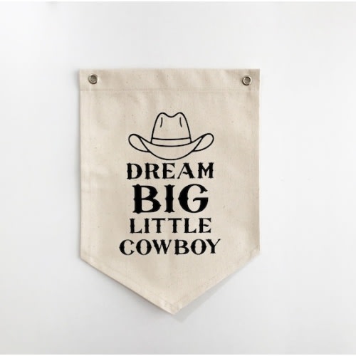 Little Cowboy Banner Dream Big Little Cowboy Canvas Wall - Etsy