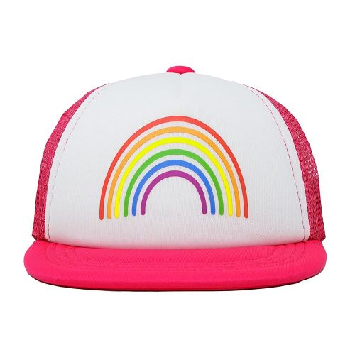 Funky Junque Kids Baseball Hat Girl Boy Toddler Infant Flat Brim Trucker Hat Youth Sun Beach Cap Summer Mesh
