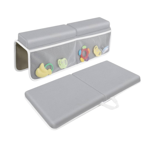 Bath Kneeler with Elbow Rest Pad Set, 1.5 inch Kneeling Pad Mat for Bathtub - Gray