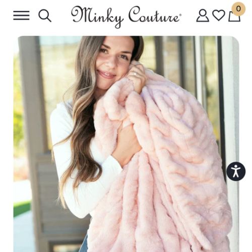 Hugs Peach Whip Plush Blanket | Minky Couture / infant size