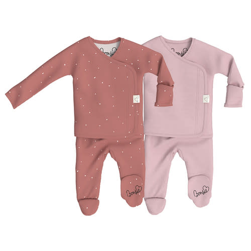 Baby Bundle Footie - Dottie + Peony Twin Pack | Bonsie