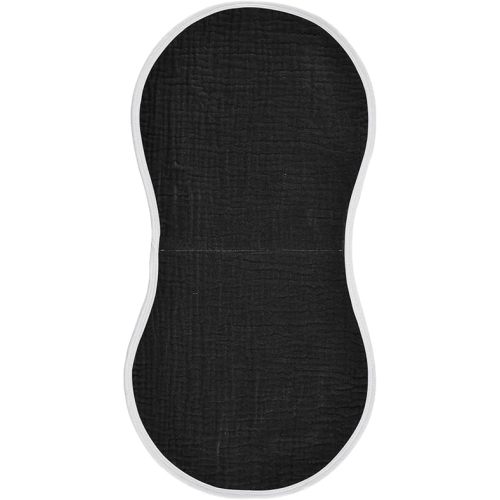 Black Muslin Burp Cloths for Baby Soft Towels Newborn Spit Up Rags Cotton Burping Cloth for Boys Girls Absorbent Washcloths for Unisex 1 Pack