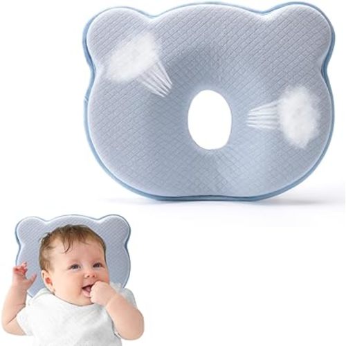 New Upgrade Donut Soft and Cozy Pillow Case Prеvents FΙat hеad and Shapеs hеad Pillow Blue