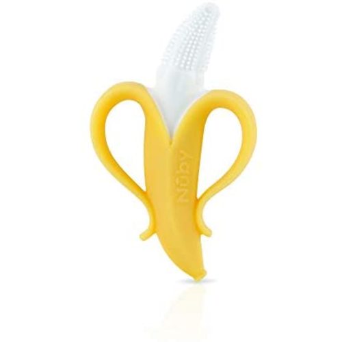 Nuby Nananubs Banana Massaging Toothbrush, Yellow