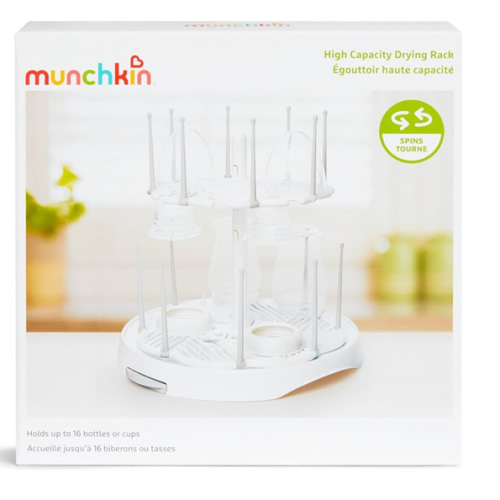 Munchkin® High Capacity Drying Rack for Baby Bottles and Accessories, White