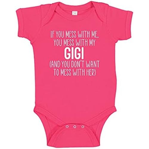 Don't Mess with My Gigi Baby Bodysuit One Piece or Toddler T-Shirt Funny Grandma Quotes Gift