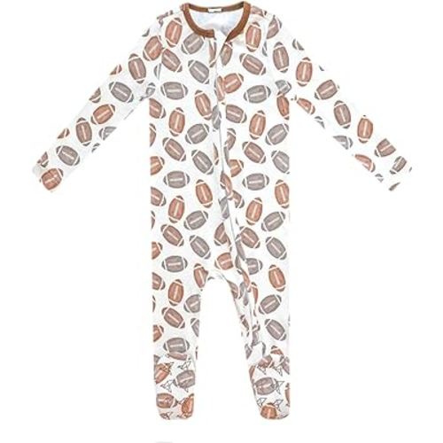 Copper Pearl Zip-Up Footie Baby Pajamas: Ultra-Soft Boys Pajamas and Girls Pajamas, Premium Knit Fabric in Stylish Prints, Tag-Free with Two-Way Zipper, Sized Newborn to 24 Months, Blitz