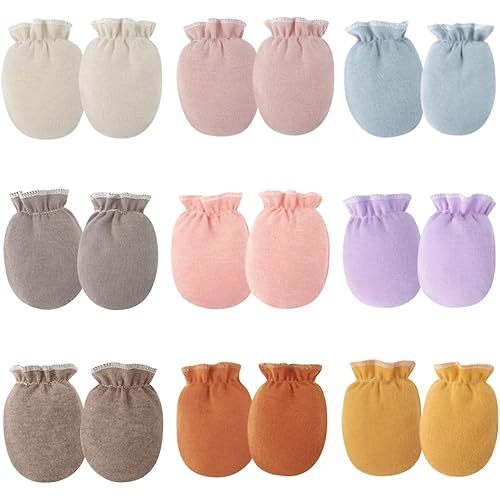 Cute Baby Mittens Newborn, No Scratch Baby Boy Mittens, Baby Girl Hat Gloves for Toddlers, Infant, Newborn