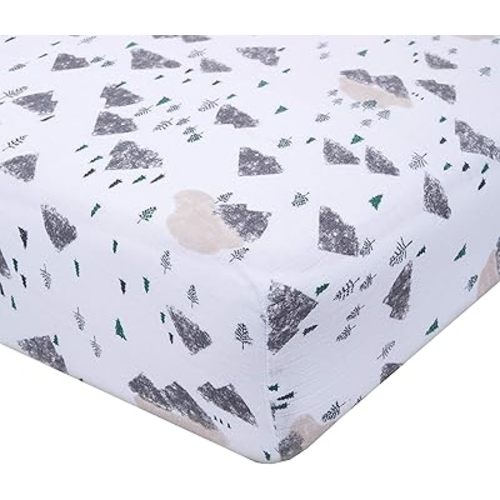 aden + anais Essentials + Anais Classic Crib Sheet, Bear Necessities - Scenery