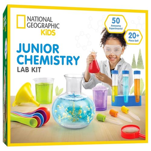 Amazon.com: National Geographic Kids Junior Chemistry Set - Complete Early Learning Lab Kit with 50 Science Experiments and 20+ Lab Tools for Kids Aged 4-6 : Toys & Games