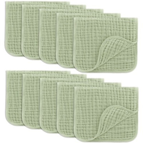 Muslin Burp Cloths Large 100% Cotton by Comfy Cubs