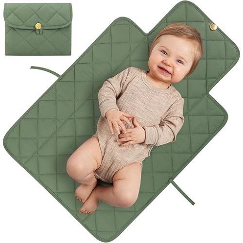 Beautiful Padded Changing Pad - Portable, Soft and Easy to Clean Diaper Changing Mat for Babies - The Perfect Lightweight & Foldable Pad for Traveling