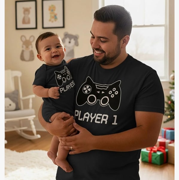 Tstars Pizza Dad and Kid Matching Shirts - Funny Father's Day Dad Tee with Toddler Shirt for Boys Girls