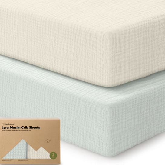 Lyra Muslin Crib Sheet For Baby Nursery Cot | KeaBabies