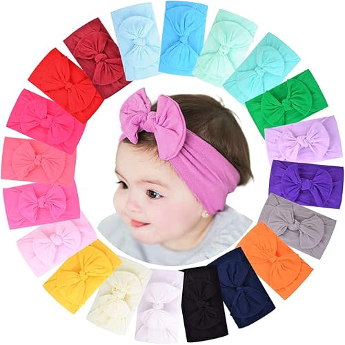 20pcs Baby Girls Nylon Headbands