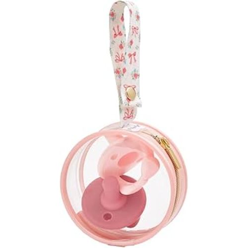 Amazon.com : Itzy Ritzy Clear Pacifier Case with Handle - Pacifier Pod Easily Attaches to Diaper Bag or Purse; Holds 2 Pacifiers; Bows : Baby