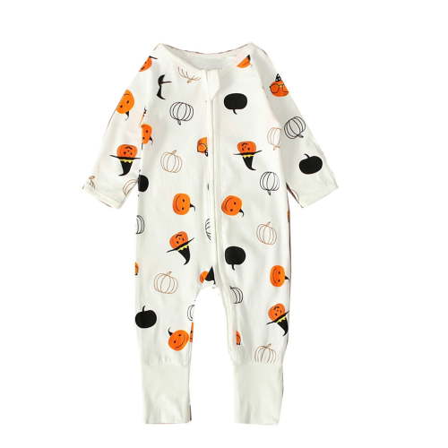 Fesfesfes Newborn Onesies Infant Baby Girls Boys Fashion Halloween Print Jumpsuit Outfits