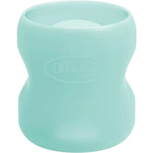 Dr. Brown's Natural Flow Options+ Glass Baby Bottle Sleeves,100% Silicone,5 oz,Wide-Neck,Mint