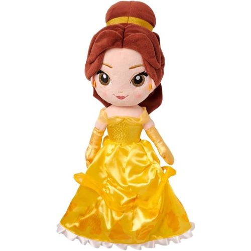 Disney Store Official Princess Plush Doll, Belle from Beauty and The Beast, Medium 14 Inches, Soft Plushy with Embroidered Features, Princess Toys for Girls, Disney Dolls, Stuffed Animals for Girls