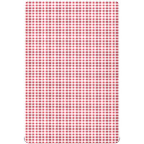 Fitted Crib Sheets for Boys Girls, Red and White Plaid Soft Breathable Mattress Cover for Standard Crib & Toddler Bed Mattress, 52 * 28 in.