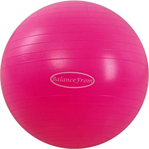 Signature Fitness Anti-Burst and Slip Resistant Exercise Ball Yoga Ball Fitness Ball Birthing Ball with Quick Pump, 2,000-Pound Capacity, Multiple Sizes