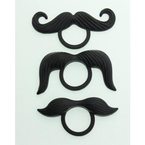 Mustache Pacifier Rings , fits MOST brand pacifiers , see third picture (MR3B)(msrp 20.00)