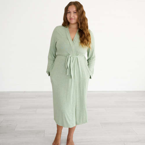 Heather Sage Women's Robe - Little Sleepies